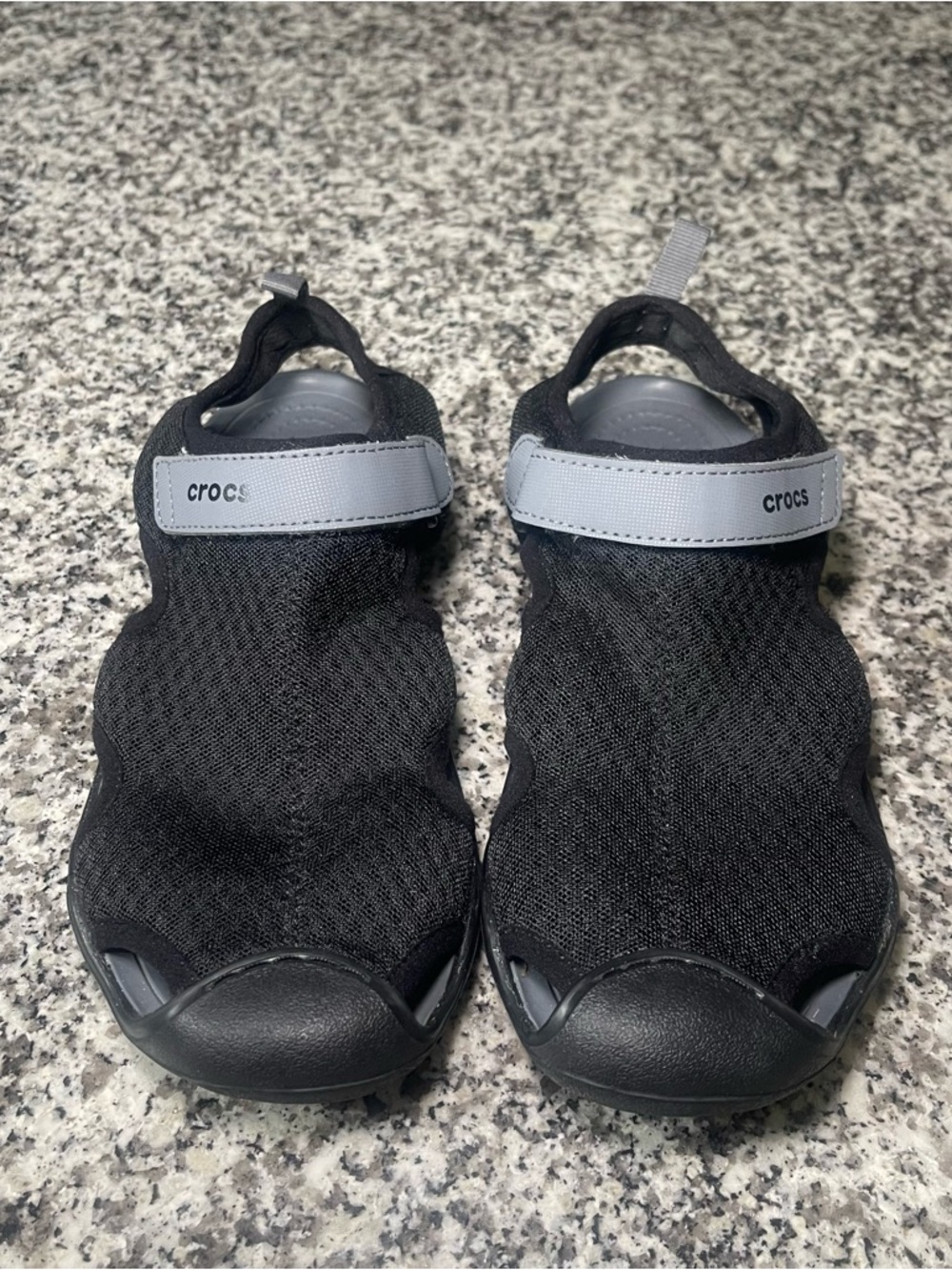 CROCS Swiftwater Mesh Wave Women's Water-Friendly Sport Sandals Black Size 7